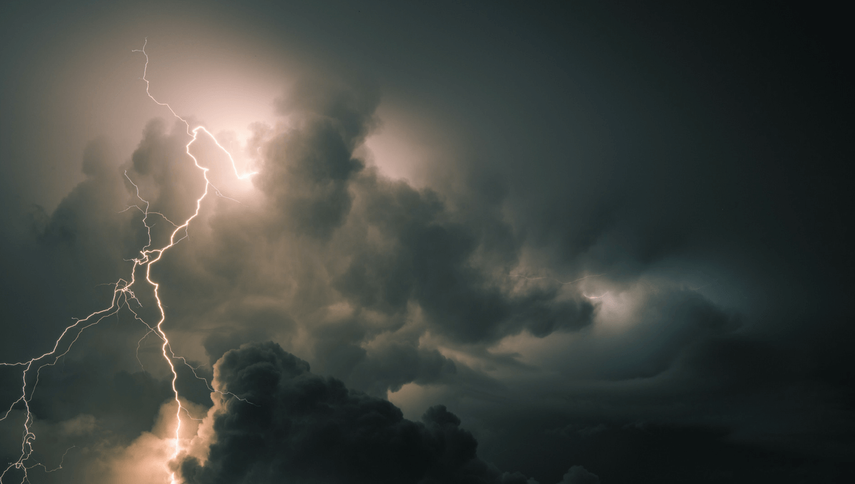 Thunder and lightning storm